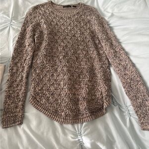 Women's Textured Brown Sweater